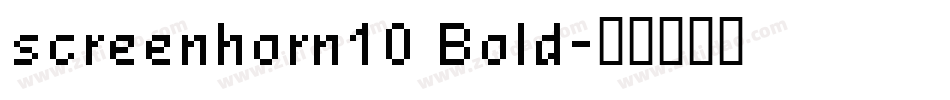 screenhorn10 Bold字体转换